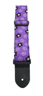Perris Leathers FWS20 1657 2 Inch Designer Fabric Strap, Purple Floral Musical Instruments