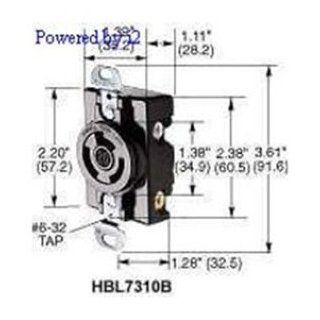 Hubbell 20a 125 /250v Twistlock Receptacle   Electric Plugs  