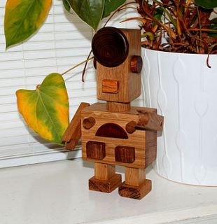 natures little woodbot xv wooden robot by red thumb print
