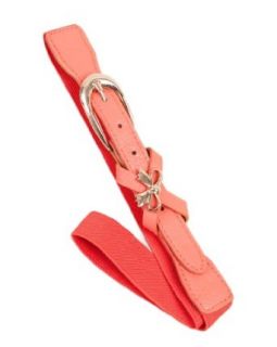MOD 20 Women's Ribbon Thin Elastic Belt Salmon OS(XX321 7444)