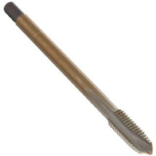 Dormer EP006H Powdered Metal Steel Machine Spiral Point Threading Tap, Gold Oxide Finish, Round with Square End Shank, Plug Chamfer, M22 2.50mm Thread Size, 18.0mm Shank Diameter (Pack of 1)