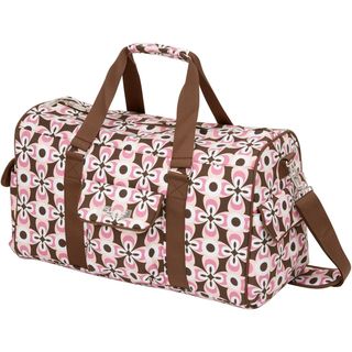The Bumble Collection Jennifer Weekender Diaper Bag in Pink Geo The Bumble Collection Tote Diaper Bags