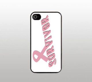 Pink Ribbon   Case for Apple iPhone 5   Hard Plastic   Black   Custom Cover   Breast Cancer Survivor Awareness Cell Phones & Accessories