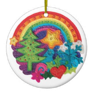 Christmas Rainbow Decoration   A Funky Felt Design Christmas Ornaments