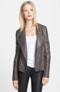 Trouvé Collarless Leather Jacket