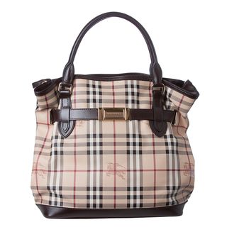 Burberry 'Golderton' Medium Haymarket Leather Trim Tote Bag Burberry Designer Handbags