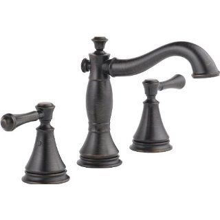 Delta Faucet 3597LF RBMPU Cassidy Two Handle Wide Spread Lavatory with Metal Pop Up, Venetian Bronze   Touch On Bathroom Sink Faucets  