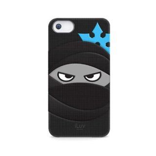 iLuv ICA7T326BLK Mummy and Ninja Character Silicone Case for Apple iPhone 5 and iPhone 5S   1 Pack   Retail Packaging   Black Cell Phones & Accessories