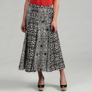 R.Q.T Women's Pull on Mixed Print Skirt Mid length Skirts