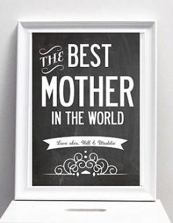 personalised 'the best' family print by i love design
