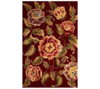 Royal Palace Floral Oasis 46x66 Handmade Wool Rug —