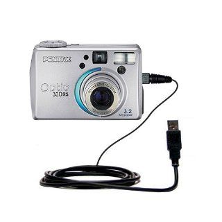 Hot Sync Straight USB cable for the Pentax Optio 330RS   Built with Gomadic TipExchange Technology  Digital Camera Battery Chargers  Camera & Photo