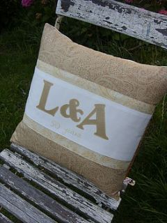 golden wedding anniversary cushion by kindred rose