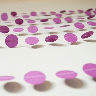 warm lilac circles paper garland by funky frills uk