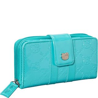 Loungefly Hello Kitty Teal Ceramic Embossed Patent Wallet