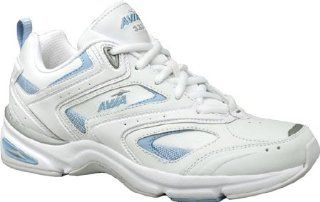 Avia Women's A330W, White/Chrome Silver/Blue Bell, US 6.5 W Walking Shoes Shoes
