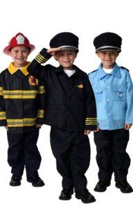 91016_60310_91011_91001 Fireman, Airline Pilot & Policeman Halloween Career Dressup Costumes with Hats Size 4/6 Health & Personal Care