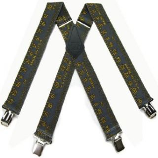 SUS 334 YGYY   Gray   Yellow   Mens Tape Measure   Yardstick Clip Suspender at  Mens Clothing store