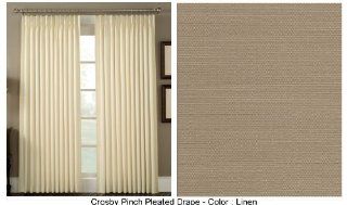 Shop Ellis Curtain Crosby Thermal Insulated 144 by 84 Inch Pinch Pleated Foamback Curtains, Linen at the  Home Dcor Store