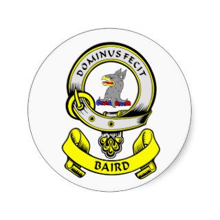 BAIRD Family Crest Stickers