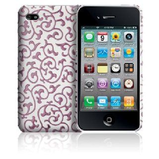 Case Mate Ivy Hard Case with Fabric for iPhone 4   White/Pink   Fits AT&T iPhone Cell Phones & Accessories