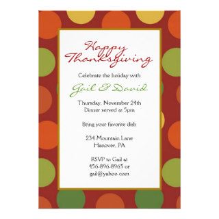 Thanksgiving Dinner Party Invitations