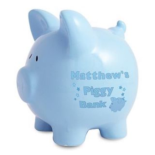 cute personalised piggy bank by babyfish
