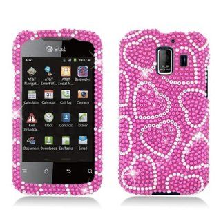 Aimo Wireless HWU8665PCDI069 Bling Brilliance Premium Grade Diamond Case for Huawei Fusion 2 U8665   Retail Packaging   Hot Pink Cell Phones & Accessories