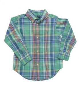 Polo Ralph Lauren Boy's Kid's Pony Logo Plaid/Striped Multi Shirt (7 (49 55 L Oxford Shirts Clothing