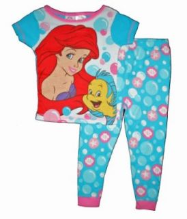 Disney the Little Mermaid Toddler Cotton Pajama Set (4T) Pants Pajamas Sets Clothing