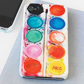 personalised paint set phone case by giant sparrows