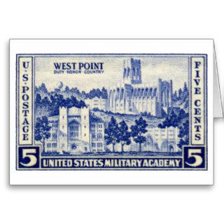 1937 West Point Stamp Card