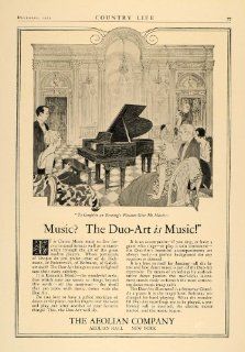1923 Ad Aeolian Piano Duo Art Player Art Louis Fleming   Original Print Ad  
