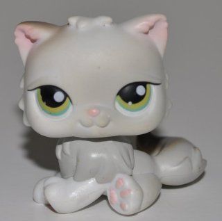 Persian #328 (Grey/White)   Littlest Pet Shop (Retired) Collector Toy   LPS Collectible Replacement Figure   Loose (OOP Out of Package & Print) 