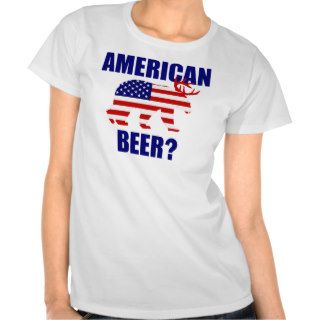 American Beer?  US Flag Bear Deer T shirt