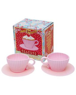 two tea cup cupcake moulds   pink by kiki's gifts and homeware
