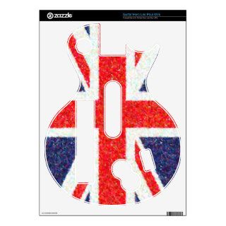 Artistic Pointillist UK Union Jack Flag Decal For Guitar Hero