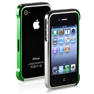 Green/ Silver Metal Bumper for Apple iPhone 4/ 4S BasAcc Cases & Holders
