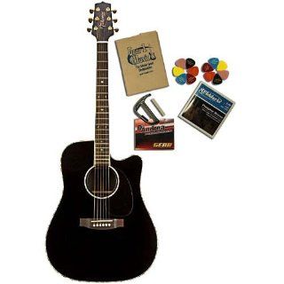 Takamine EG341C Dreadnought with a Gear1music Cloth,Picks,Capo and a Set of EJ16 Musical Instruments