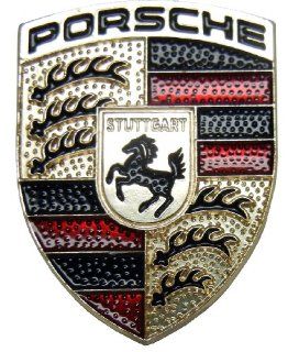 Porsche Real Aluminum Car Logo Badge Emblem for 911 914 993 928 968 944 986 930 996 924 996 997 Boxster Cayenne Carrera Targa Panamera Cayman Automotive