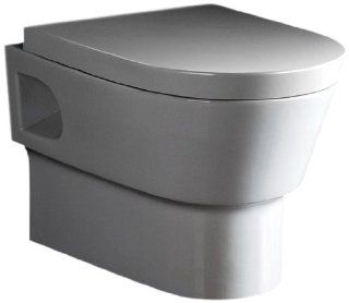 EAGO WD332 Round Modern Wall Mount Dual Flush Toilet   One Piece Toilets  