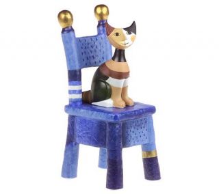 Wachtmeister Cat on Chair Musical Cat Figurine —