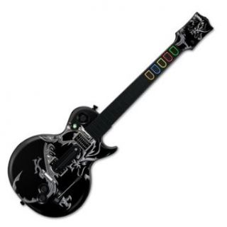 Chrome Dragon Design Skin Decal Sticker for Wii Guitar Hero III Gibson Les Paul Guitar Controller Software