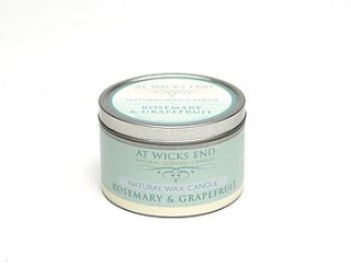 rosemary and grapefruit natural wax candle by at wicks end