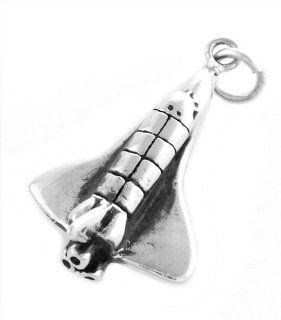 Sterling Silver Space Shuttle Charm Jewelry