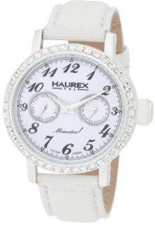 Haurex Italy Women's 6W343DW1 Maestro R White Dial Crystal Watch Haurex Italy Watches
