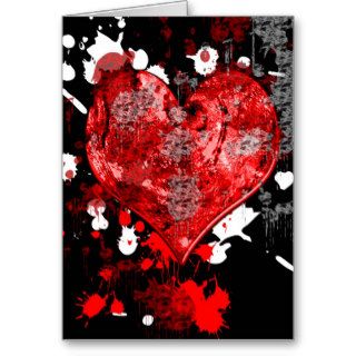 Splattered Heart Gothic Valentine's Day Card