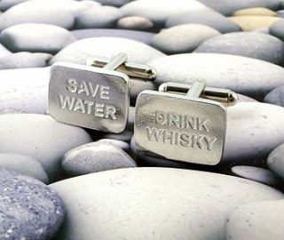 save water cufflink gift for men by multiply design