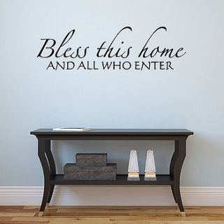 bless this home quote wall sticker by mirrorin