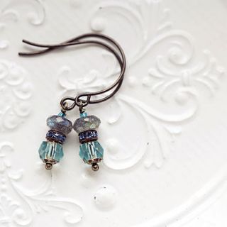 glass and labradorite gemstone earrings by artique boutique
